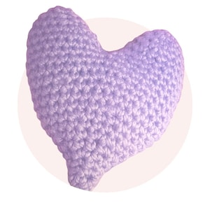 Crochet Pattern Holly Heart Pillow Pattern