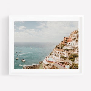 Positano Print, Italy Wall Art, Amalfi Coast Framed Print, Positano Italy Wall Decor, Positano Beach Home Decor, Italy Living Room Art,