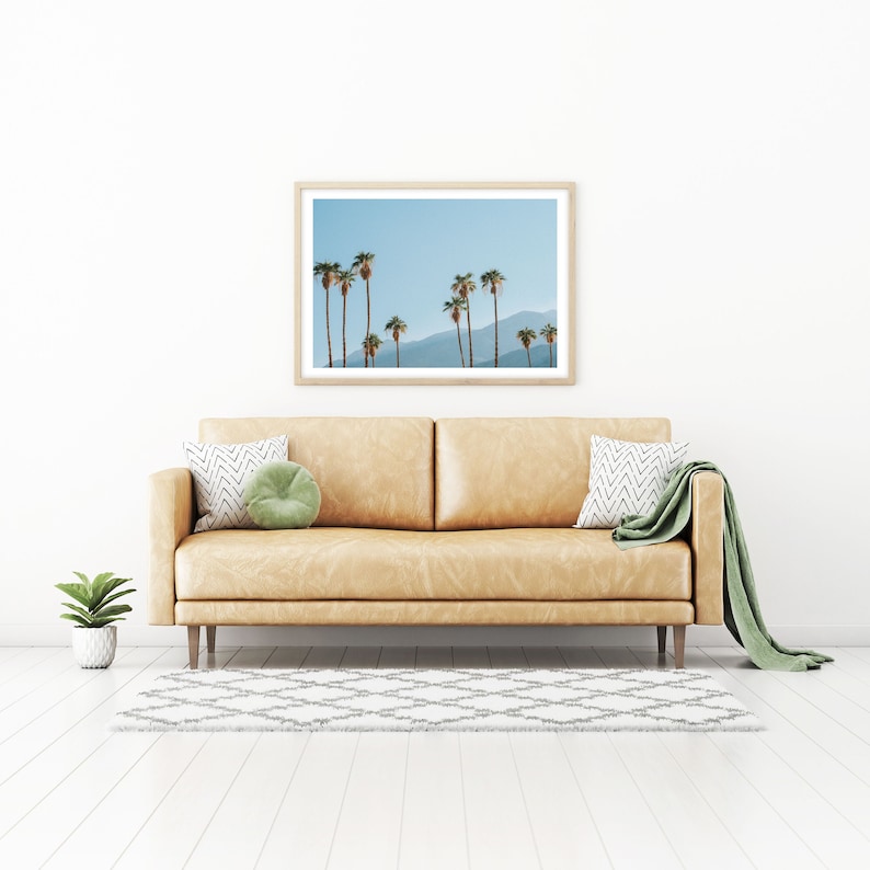 Palm Springs Framed Print California Wall Art Palm Trees Etsy