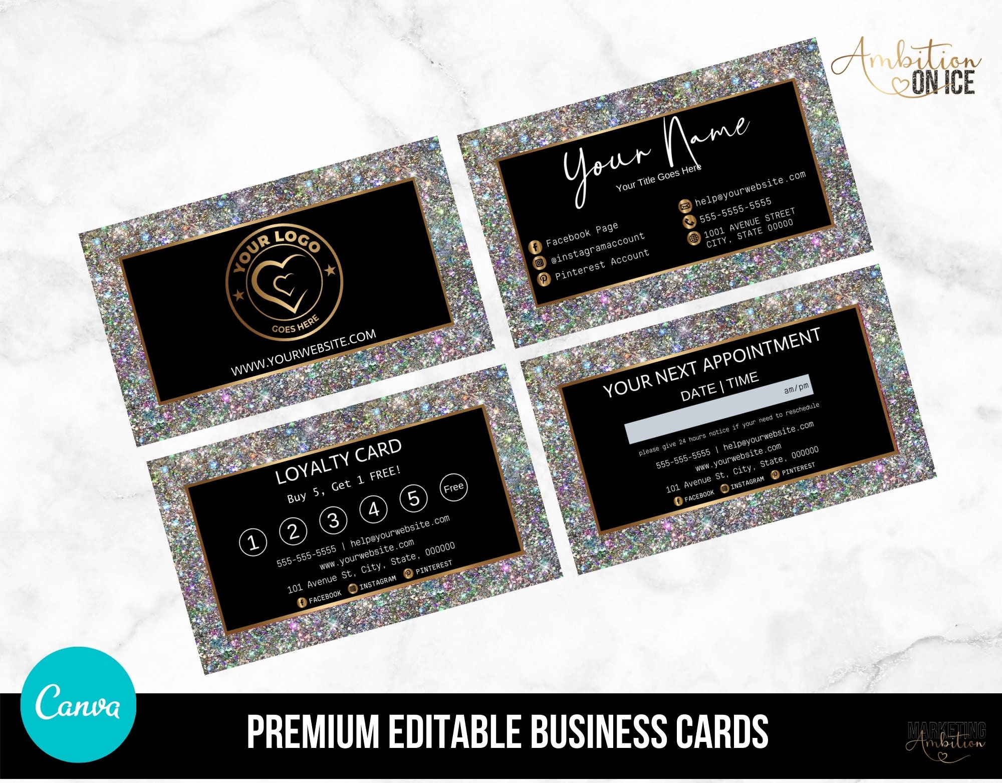 business-card-canva-sparkle-premade-diy-business-card-template-diy