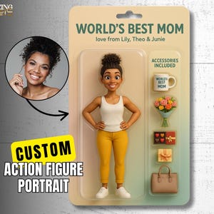 Custom Pixar Action Figure Portrait, Personalized Toy Box Art, Custom Mother's Day, Custom Toy Figure Art, Trending Action Figure Gift,