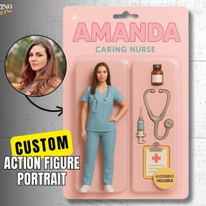 Personalized Action Figure, Custom &quot;Starter Pack&quot;, Toy Box Style Portrait, Action Figure Collector Art, Trending Digital Gift