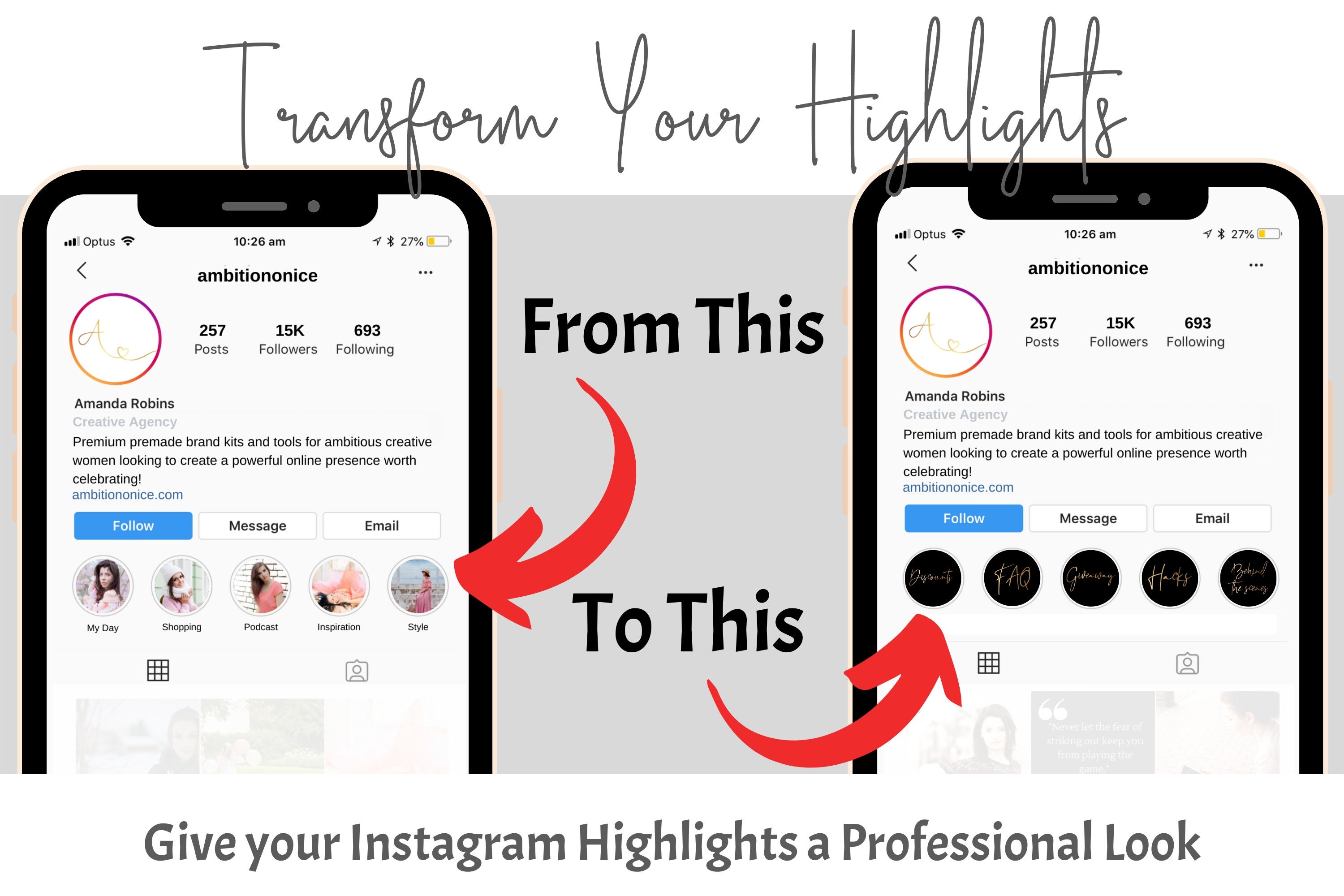 199 Gold Text Instagram Story Highlight Covers. Gold Text | Etsy