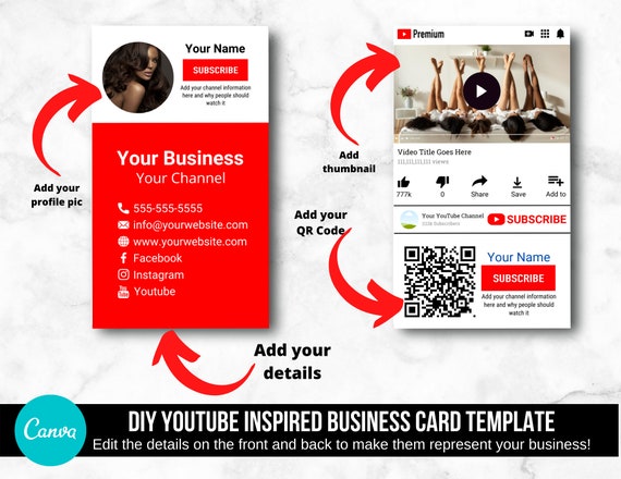 UPDATED DIY  Channel Profile Business Cards Canva 
