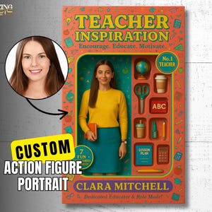 Custom Action Figure, Custom Teacher Toy Figure Design, Personalized Digital Art, Personalized Toy Box Style Art, Action Figure Trend,