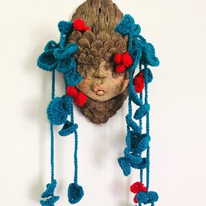 Crochet Hanging Plant - Chain of Hearts -Hanging Plant - Handmade, Indoor hanging plant, Crochet flowers.