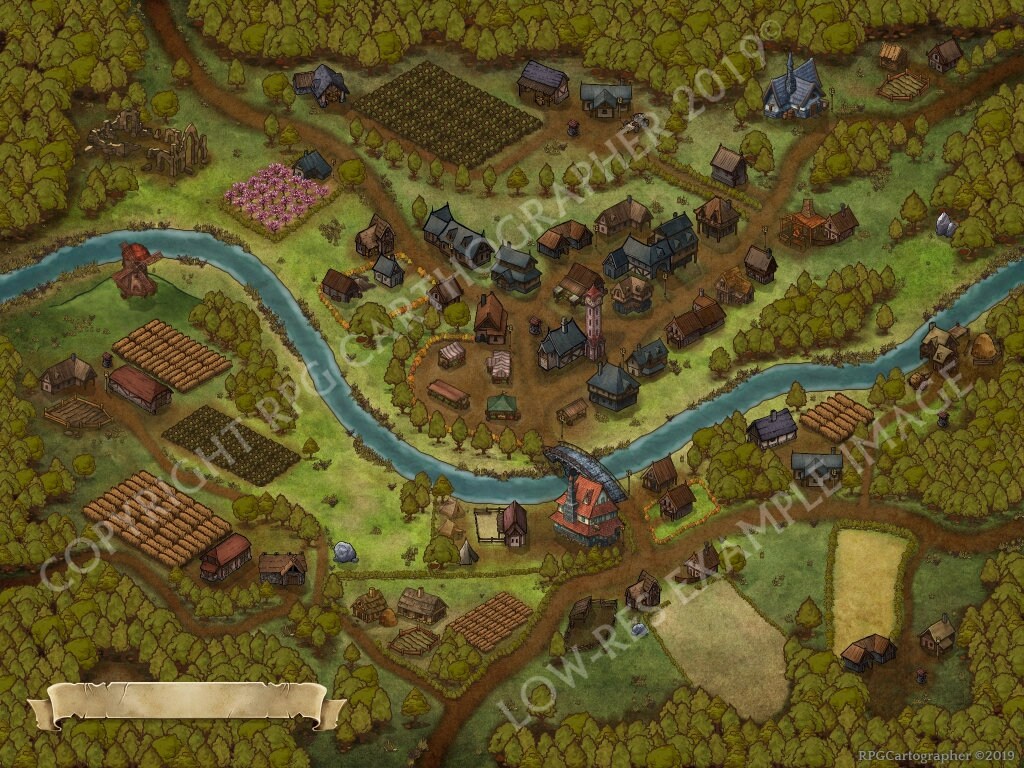Rpg Fantasy Small Town Map For Roleplaying Dungeons And Etsy Rpg Fantasy Small Town Map For Roleplaying Dungeons And Etsy
