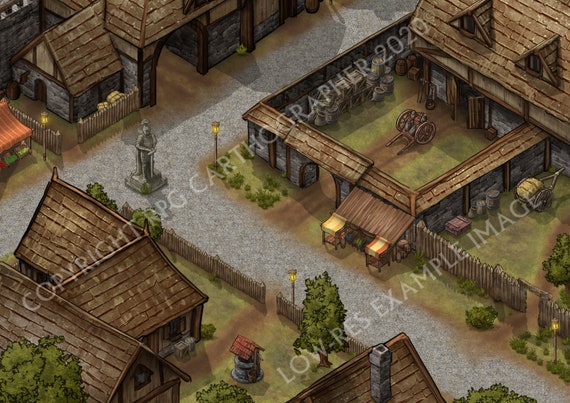 Rpg Fantasy Town Battle Map For Dungeons And Dragons Etc Etsy Rpg Fantasy Town Battle Map For Dungeons And Dragons Etc Etsy