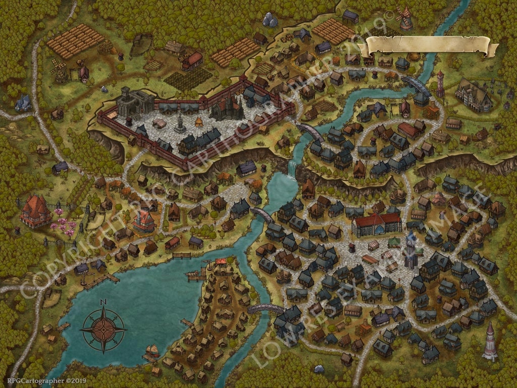 Rpg Fantasy Town Map For Roleplaying Dungeons And Dragons Etsy Rpg Fantasy Town Map For Roleplaying Dungeons And Dragons Etsy