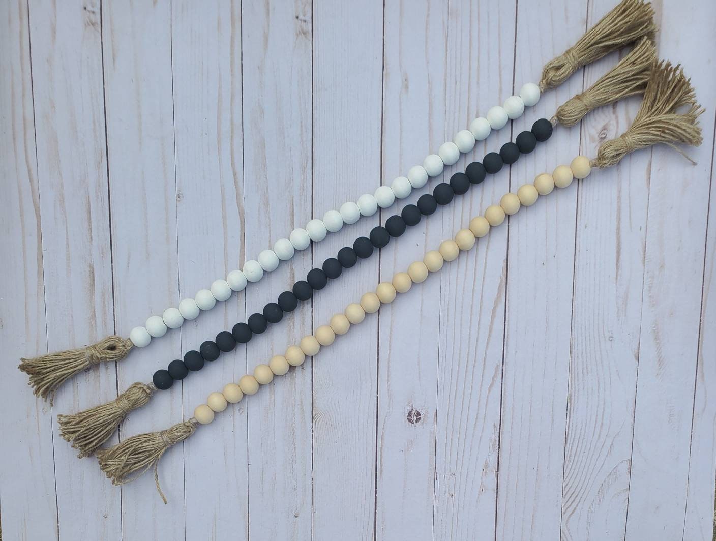 Guirnaldas de cuentas de madera | Etsy