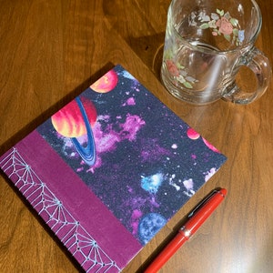 It’s Out There - Stoff bezogen, japanische Bindung, Hardcover, handgemachtes Journal
