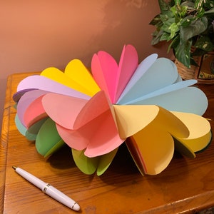 Flower Petal Accordion Book handmade hardcover