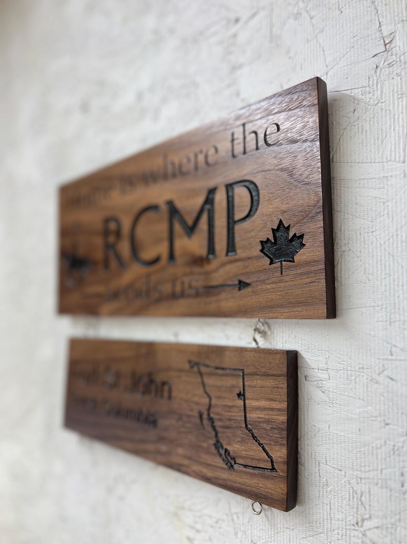 Rcmp Signage Design Home is Where the RCMP Sends Us - Etsy Canada