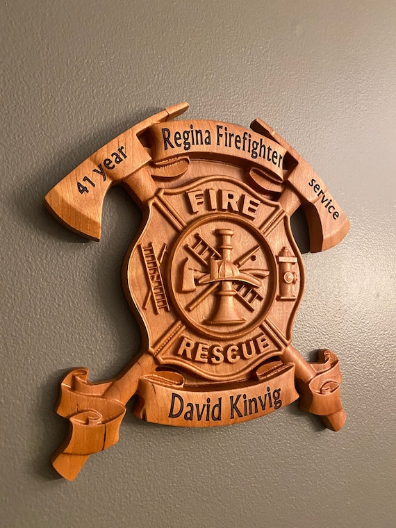 Firefighter Plaque Etsy