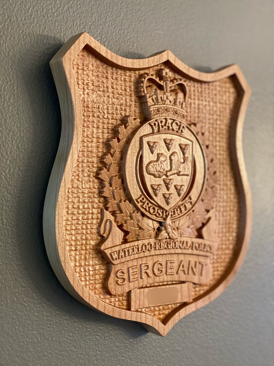 Waterloo Regional Police Wooden Badge - Etsy