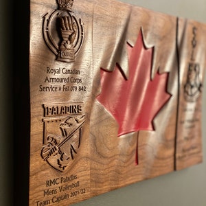 Canadian Armed Forces Walnut Flag