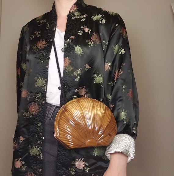 Vintage 80s Timmy Woods "Clam Shell" purse