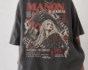 Manon Blackbeak Comfort Colors Shirt, Throne of Glass Shirt, SJM Merch, The Thirteen Tshirt