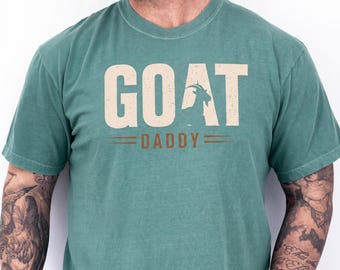 Chemise papa chèvre, t-shirt papa chèvre drôle pour homme, cadeau fête des pères animaux de la ferme, chemise graphique papa country vintage