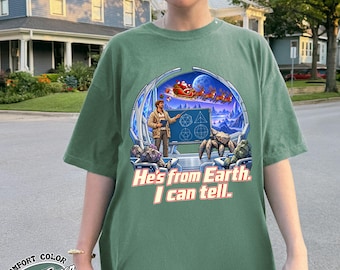 Project Hail Mary Christmas Shirt, Grace and Rocky Sci Fi Graphic Tee, He's From Earth I Can Tell, Funny Bookish Christmas Gift