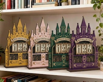 Fairy Tale Reading Tracker Sign,Custom Name Pastel Book Counter Decor, Personalized Story Tracker, Cute Bookshelf Display, Book Lover Gift