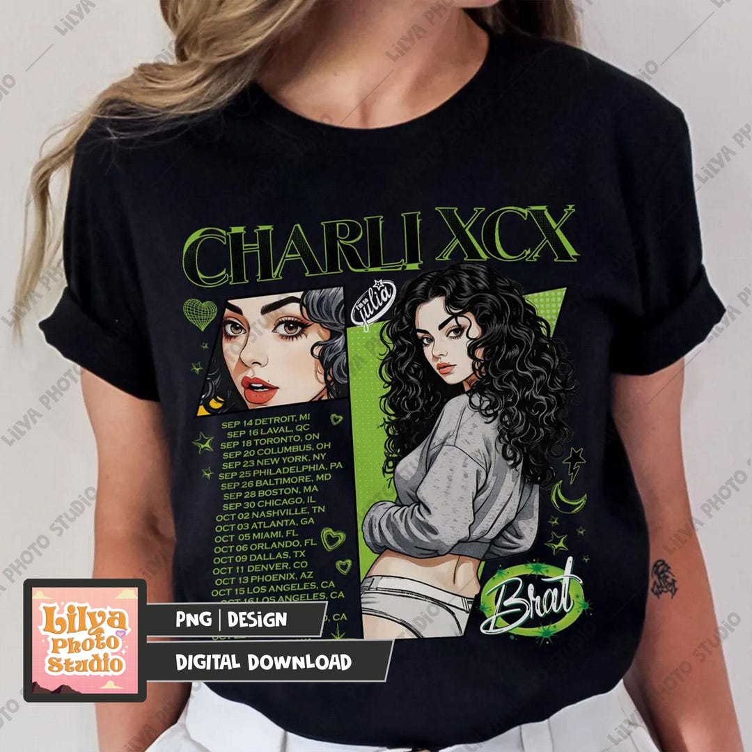 Charli XCX Brats Png Brat Tour Merch Png Party Girl Music Png Powerpop ...