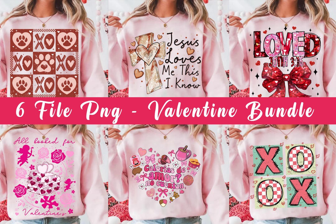 Valentine Bundle Png, Retro Valentine Png Bundle, Valentines Quotes Png ...