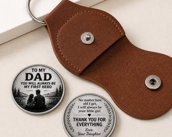Premier câlin de poche de héros à mon père, cadeau de fête des pères pour papa, cadeau père fille, cadeau sentimental pour papa, idée cadeau papa