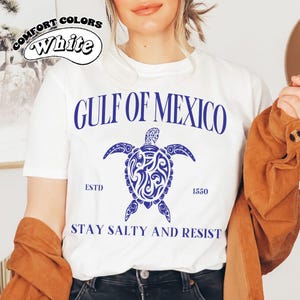 Golfe du Mexique png, chemise côte du golfe Texas Alabama Mississippi Floride plage png, golfe du Mexique américain - png patriotique