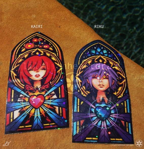 Kingdom Hearts Holographic Cathedral Stained Glass Window Etsy