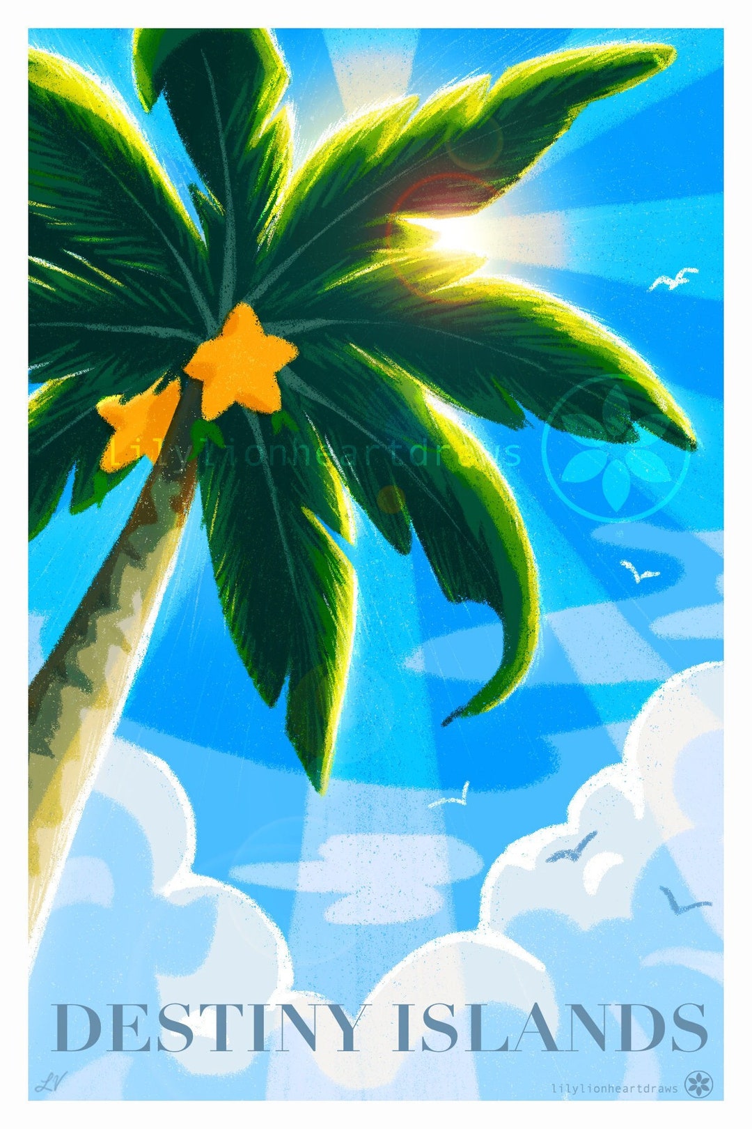 Kingdom Hearts Destiny Island Postcard Etsy