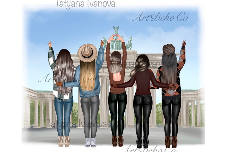 Best friends clipart Afro girls clipart Bff clipart Besties clipart Soul sisters clipart Friends clipart