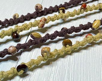 Hand Crafted Cream Suede Fringe Hair Wraps Hand Beaded Abalone Shell Accents il_300x300.4887236557_ep14.jpg main image 3