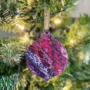 Acrylic Painted Ornament with Crystals