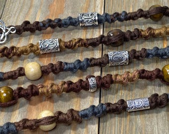 Viking Runes Beaded Hair Wraps- 5pk