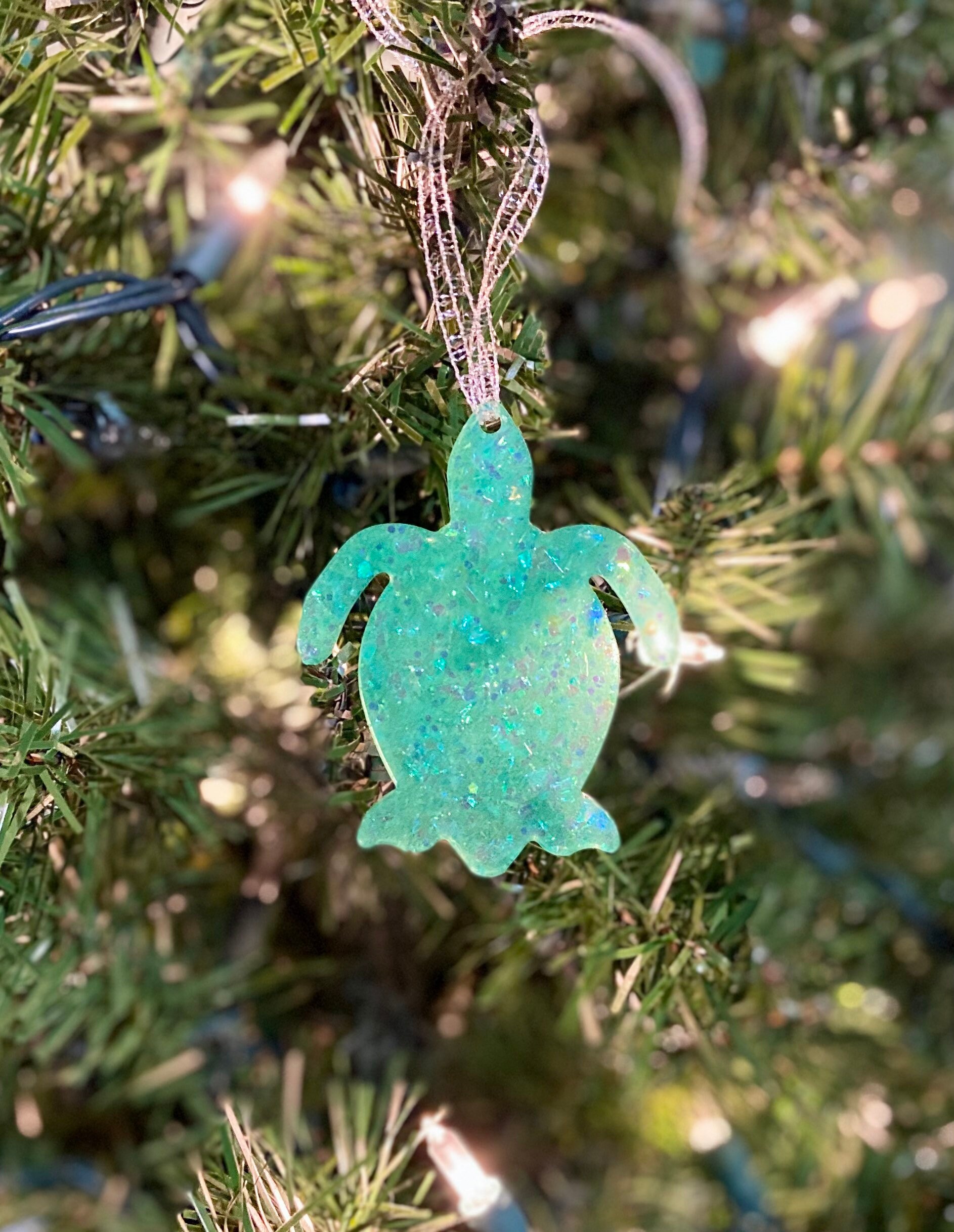 Resin Turtle Ornament Etsy