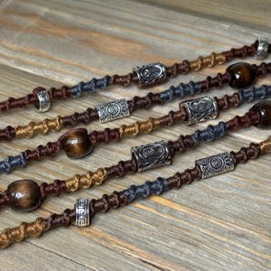 Viking Runes Beaded Hair Wraps- 5pk