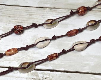 Hand Crafted Cream Suede Fringe Hair Wraps Hand Beaded Abalone Shell Accents il_300x300.4887236557_ep14.jpg main image 2