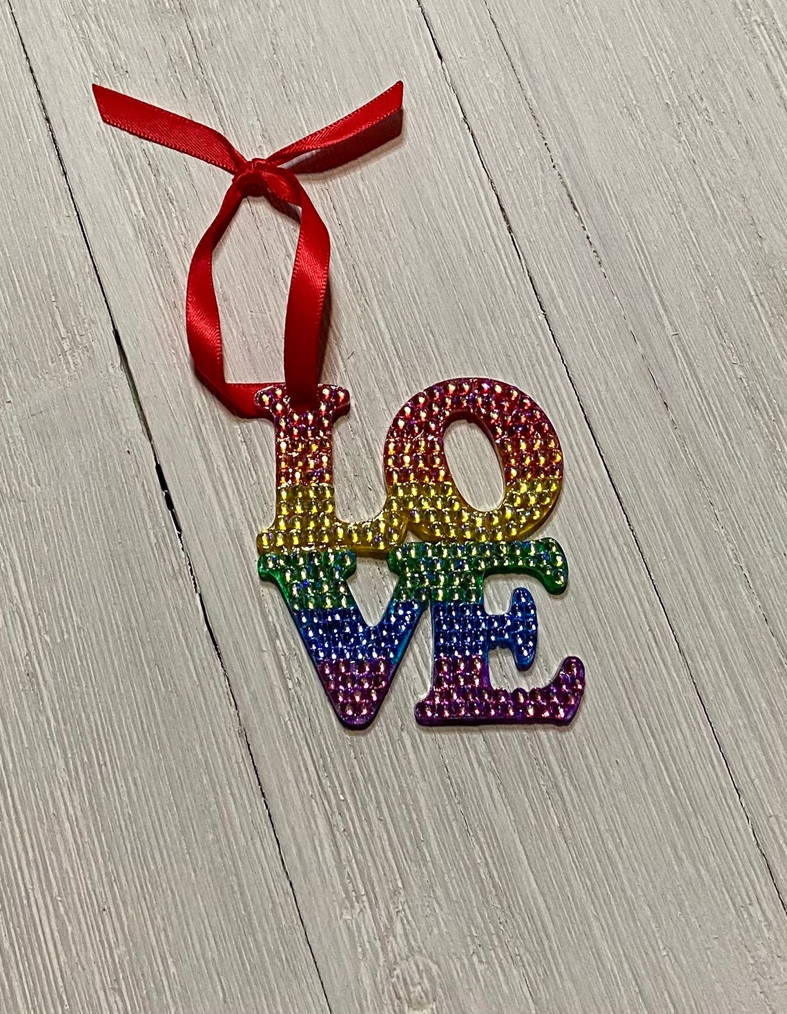 LOVE Ornament Etsy
