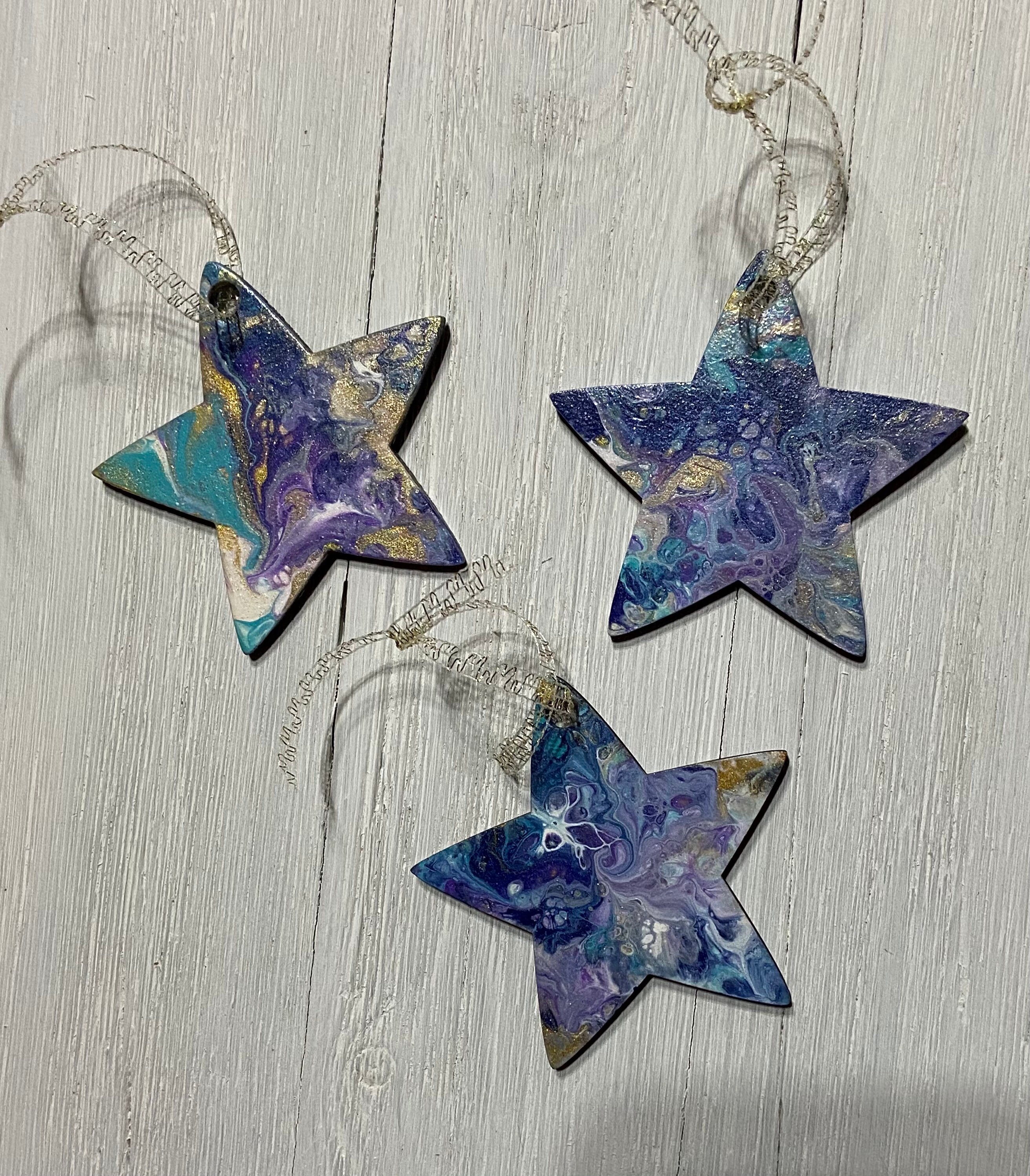 Star Ornaments 6 pack Etsy