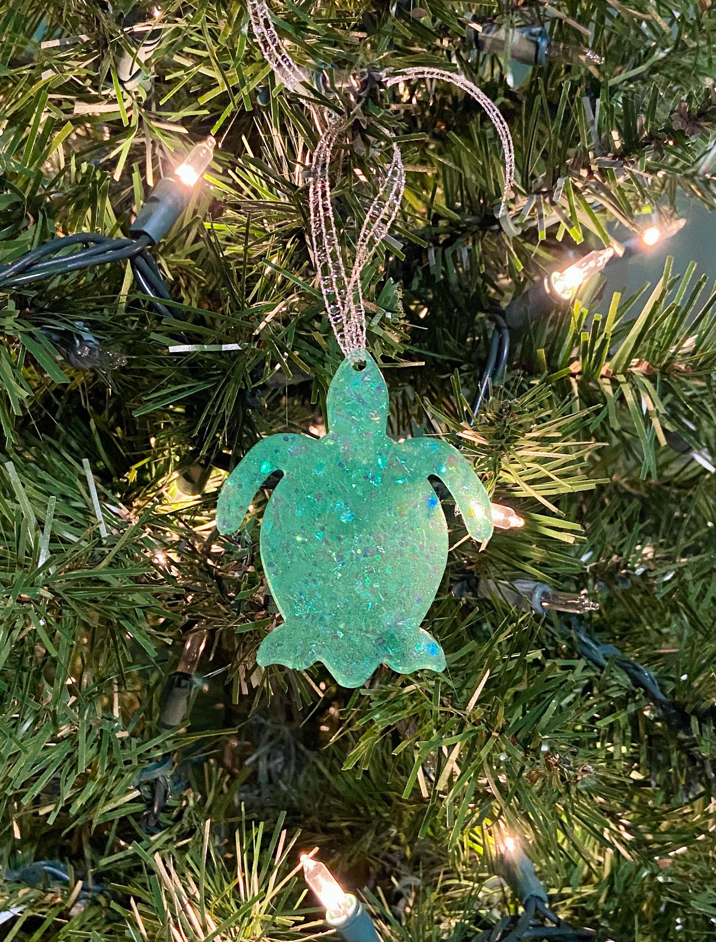 Resin Turtle Ornament Etsy