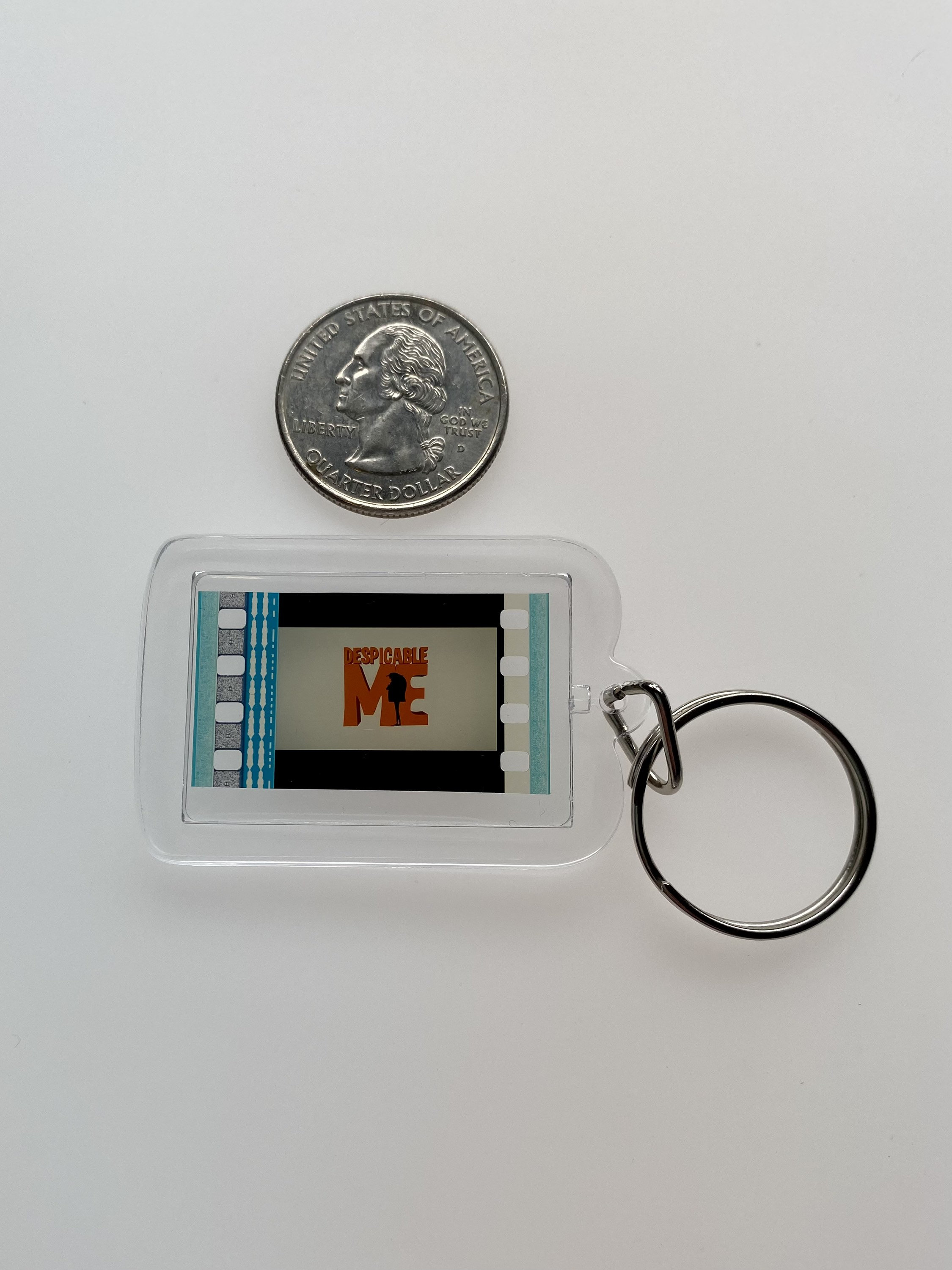 Despicable Me Logo Film Cell Keychain Etsy