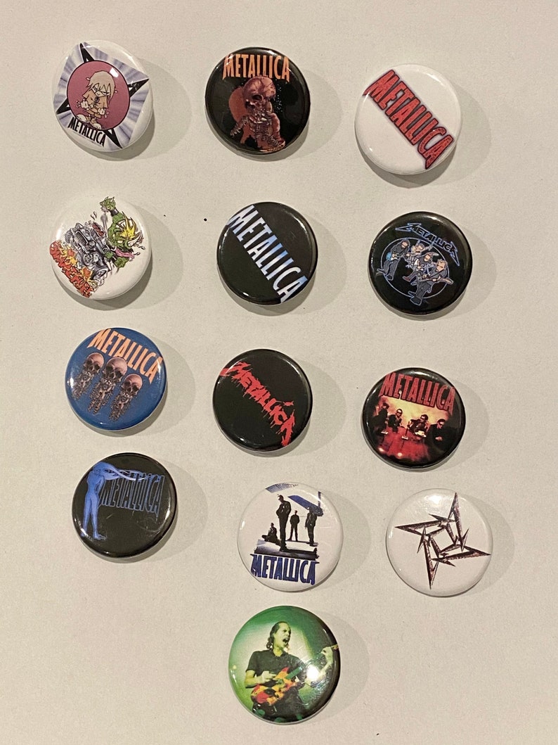 Vintage Metallica Pin Button Pack
