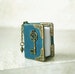 Mini Leather blank book,  Book Necklace, Book jewelry, Handmade mini book pendant 