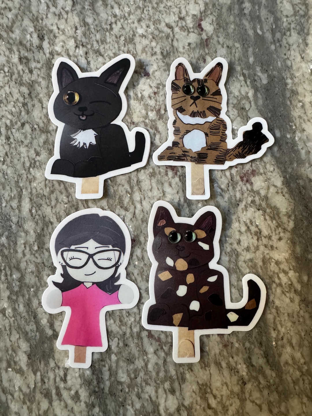 Sticker Puppet Set of 4 Puppet Stickers - Etsy