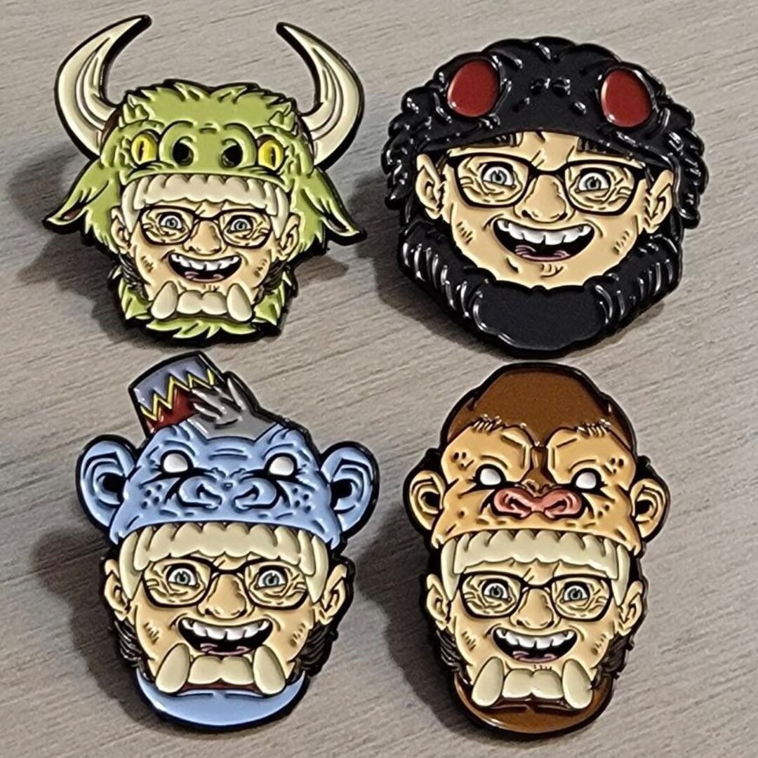 Set of 4 Carpetbagger Monster Pins 1.5 Inch Pins Etsy