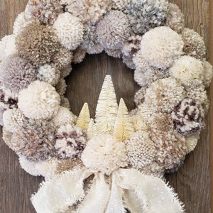 Pom-Pom Wreath Neutral &quot;Mojave Afternoon&quot;