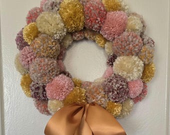 Corona de pompones "Crepúsculo de Sedona"