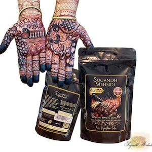 Natural Henna Powder 5 Times sifted for Body Art by Sugandh Mehndi -