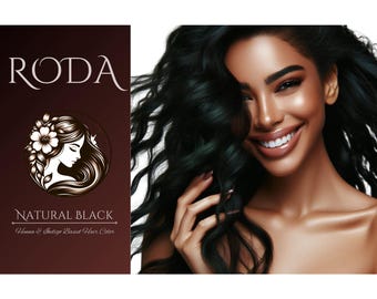 Roda Natural Black Hair Colour – op henna en indigo gebaseerde haarkleuring voor rijke, veilige en langdurige kleuring (400 g)
